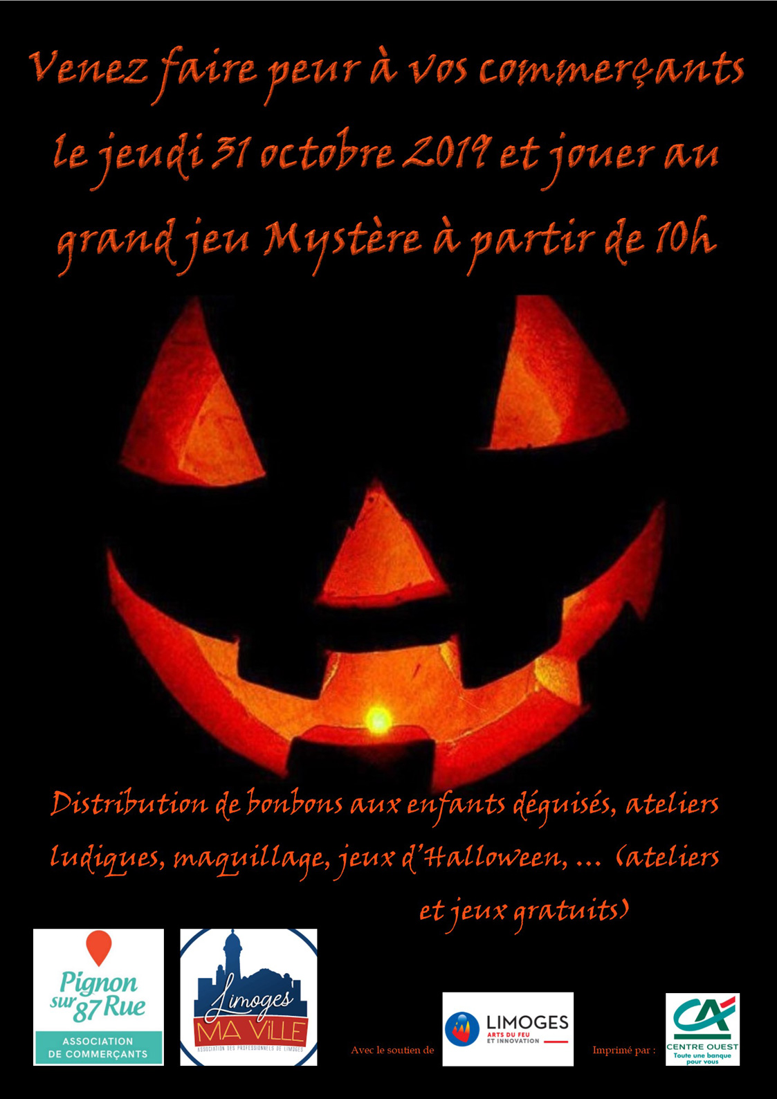 Halloween Venez Faire Peur A Vos Commercants Ville De Limoges