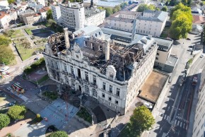 Hôtel de ville de limoges après l'incendie