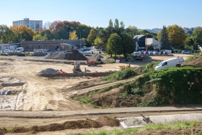 Les travaux de terrassement dans le quartier des Portes Ferrées