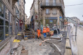 Les travaux sur les réseaux enterrés rue Lansecot