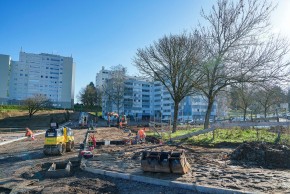 Travaux et plantations au parc urbain des Portes-Ferrées