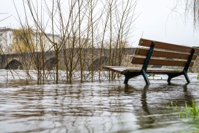 Les bords de Vienne inondés