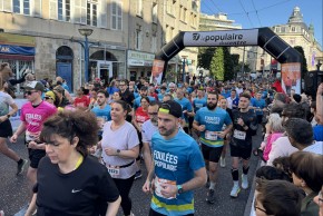 Le départ de l'édition précédente des Foulées du Populaire