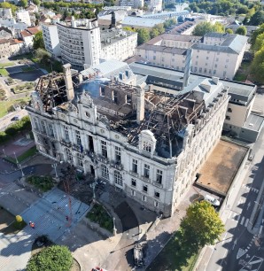 Hôtel de ville de limoges après l'incendie