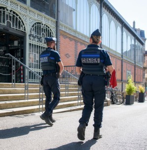 Patrouille de la police municipale dans le secteur des halles centrales