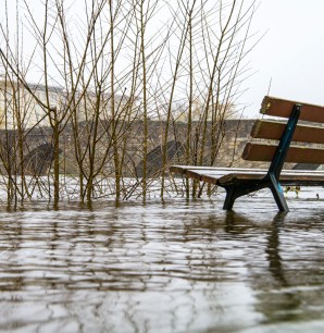Les bords de Vienne inondés