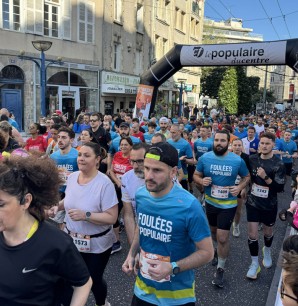 Le départ de l'édition précédente des Foulées du Populaire