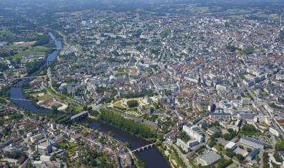 Vue aérienne de Limoges