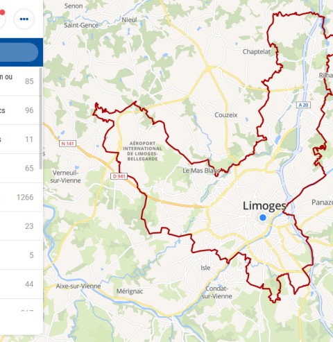 Page d'accueil du plan interactif de la ville