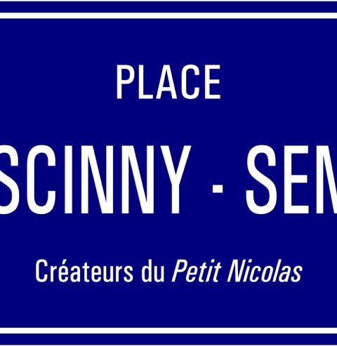 Plaque de la place Goscinny-Sempé