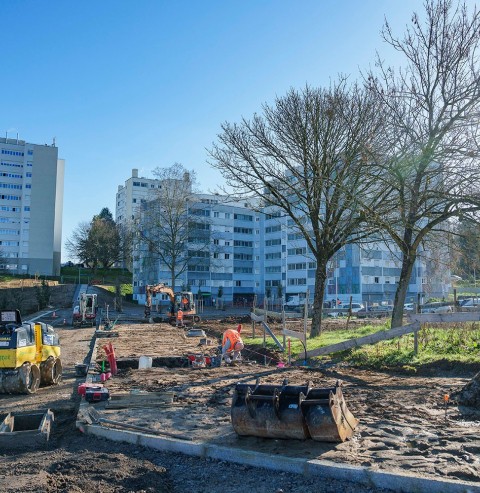 Travaux et plantations au parc urbain des Portes-Ferrées