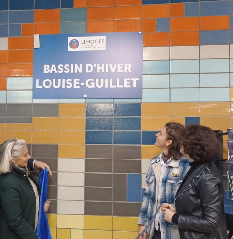 L'inauguration du bassin d'hiver de la piscine de Beaublanc en présence de Louise Guillet