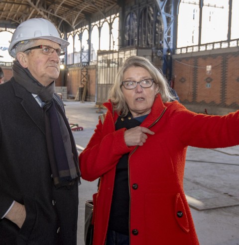 Visite de chantier réhabilitation des halles février 2019