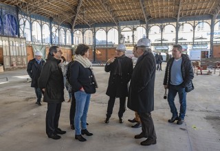 Visite de chantier des halles - février 2019