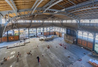 Vue aérienne du chantier