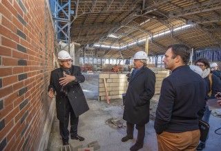 Visite de chantier des halles - février 2019