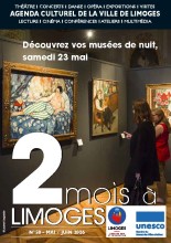 Couverture du n° 58 de l'agenda culturel 2 mois à Limoges