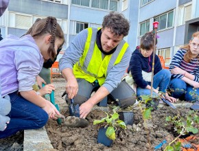 Mercredi 25 février, les enfants de l’accueil de loisirs Robert-Hébras sont venus procéder à des plantations de végétaux au pied des immeubles. Une action de sensibilisation conduite par les jardiniers de l’entreprise Limousin paysage